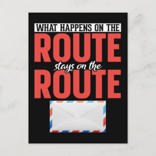 Carte Postale Postal Worker Funny Mail Carrier