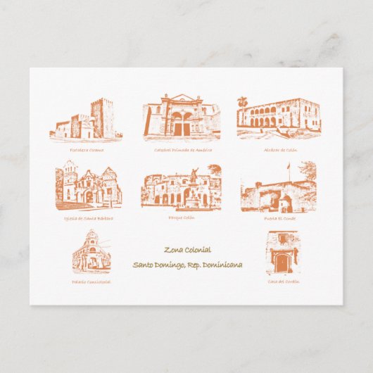 Carte Postale Postal Zona Colonial, Santo Domingo, Rep. Dom. (Devant)
