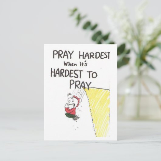 Carte Postale Postcard, animated with funny church sayings (Debout devant)