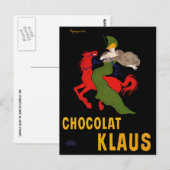 Carte Postale Postcard: Chocolat Klaus - Leonetto Cappiello (Devant / Derrière)
