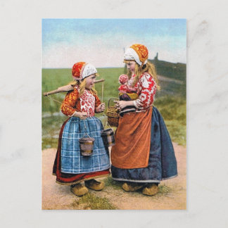 Carte Postale POSTCARD Dutch Sisters ne peut pas attendre la fêt