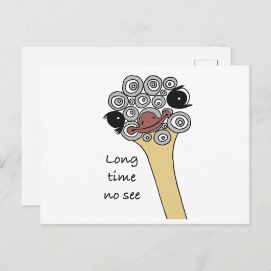 Carte Postale Postcard Long time no see (Devant / Derrière)