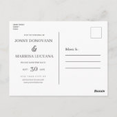 Carte Postale PostCard Mariage Gold Script moderne (Dos)