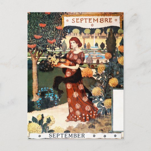 Carte Postale Postcard : Month of Septembre - septembre (Devant)
