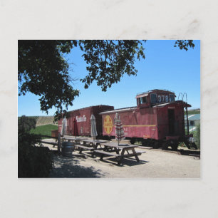 Carte Postale Postcard: Santa Fe Train Cars at Pomar Junction