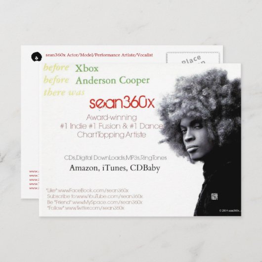 Carte Postale PostCard sean360x BE (Devant / Derrière)