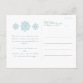 Carte Postale POSTCARD Sweet 16 Blue Snowflake Invitation (Dos)