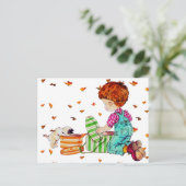 Carte Postale Postcard The boy and the dog (Debout devant)