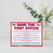 Carte Postale Postcard to SAVE THE POSTOFFICE !!! with quotes 6 (Debout devant)