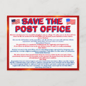 Carte Postale Postcard to SAVE THE POSTOFFICE !!! with quotes 6 (Devant)