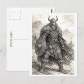 Carte Postale Postcard. Viking warrior (Devant / Derrière)
