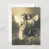 Carte Postale Postcard vintage angels (Devant / Derrière)