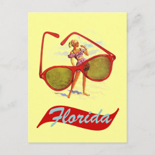 Carte Postale Postcard Vintage Retro Sunshine State Florida Fla