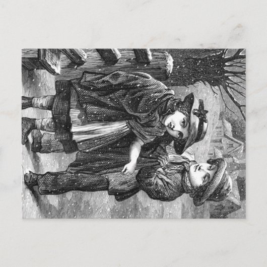 Carte Postale Postcard - Vintage Winter Scene (Devant)