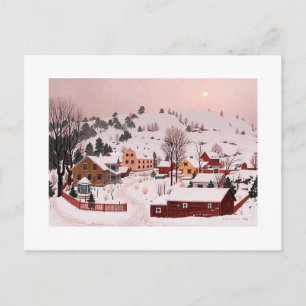 Carte Postale Postcard - Winter Day in the Village