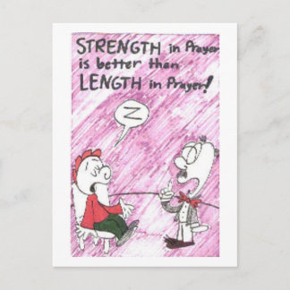 Carte Postale Postcard with animated funny church sayings
