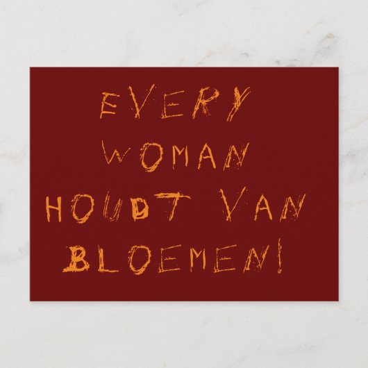 Carte Postale Postcard (with pun) to announce a bouquet (Devant)