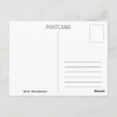 Carte Postale Postcard. Woodpecker (Dos)