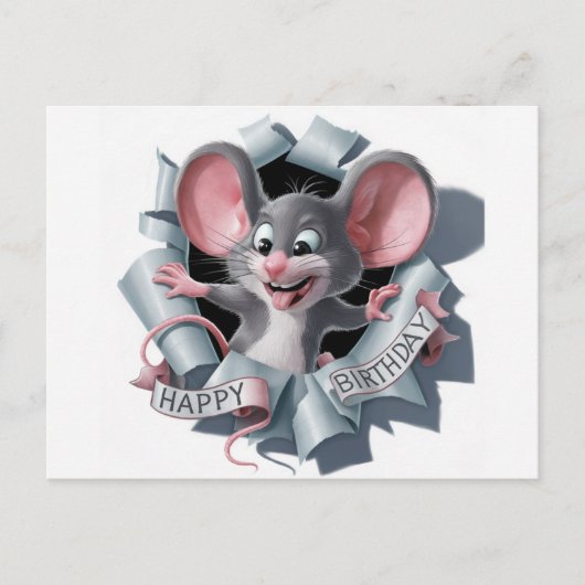 Carte Postale Postcards Happy Birthday Souris (Devant)