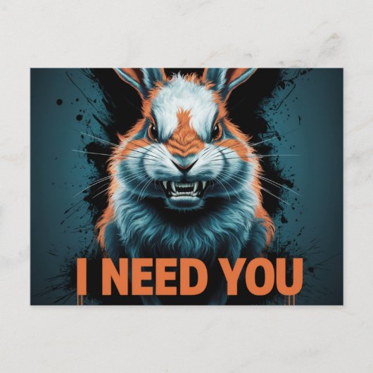 Carte Postale Postcards I Need You (Devant)