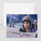 Carte Postale Postcards I Need You 05 (Devant / Derrière)