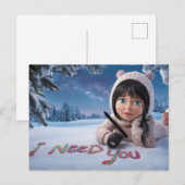 Carte Postale Postcards I Need You 07 (Devant / Derrière)
