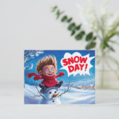 Carte Postale Postcards Snow Day 02 (Debout devant)