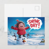 Carte Postale Postcards Snow Day 03 (Devant / Derrière)