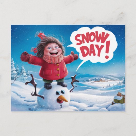 Carte Postale Postcards Snow Day 03 (Devant)