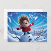 Carte Postale Postcards Snow Day 04 (Devant / Derrière)