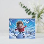 Carte Postale Postcards Snow Day 04 (Debout devant)
