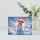 Carte Postale Postcards Snow Day 08 (Debout devant)