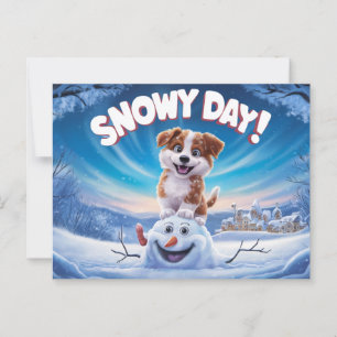 Carte Postale Postcards Snow Day 11
