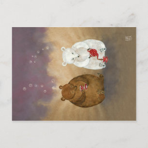 Carte Postale Postcroisement de la postcaravane avec des ours av