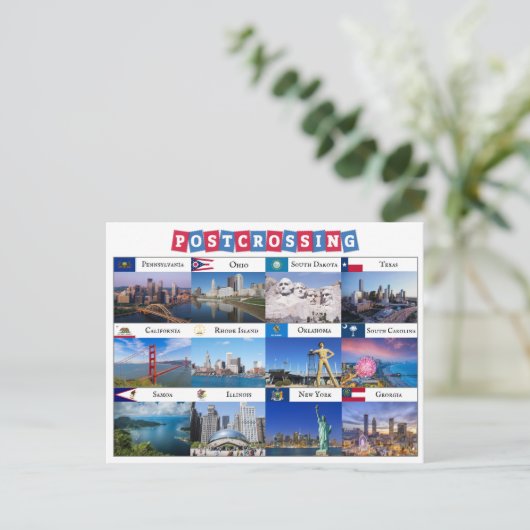 Carte postale Postcrossing (Debout devant)