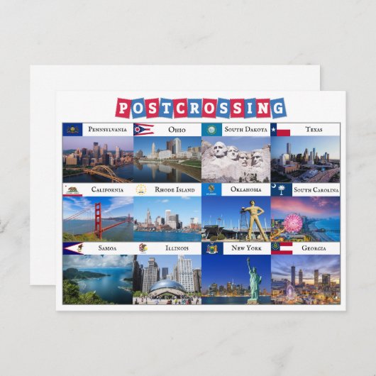 Carte postale Postcrossing (Devant / Derrière)