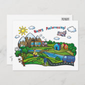 Carte postale "Postcrossing heureux ! " (Devant / Derrière)