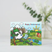 Carte postale "Postcrossing heureux !" - Courrier (Debout devant)