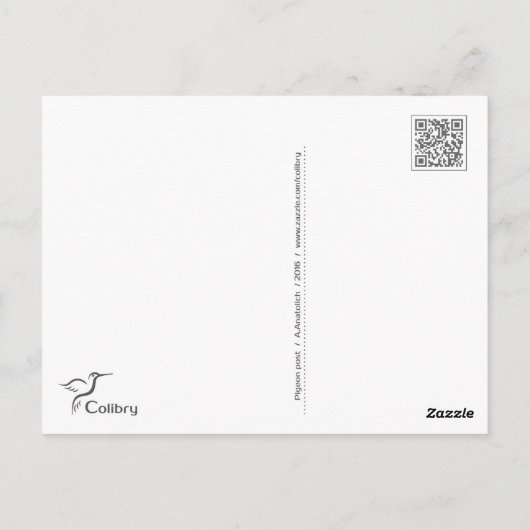 Carte postale "Postcrossing heureux !" - Courrier (Dos)