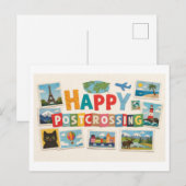 Carte postale Postcrossing joyeuse (Devant / Derrière)