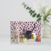 Carte Postale Postcrossing - Joyeux Anniversaire - Chat (Debout devant)