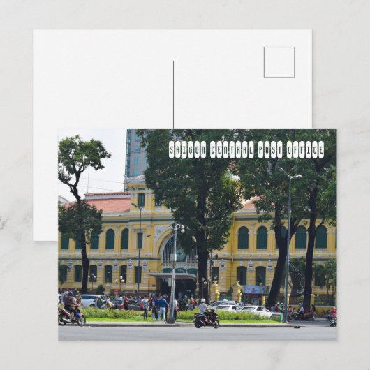Carte Postale Poste centrale de Saigon (Devant / Derrière)