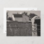 Carte Postale Poste de clôture rurale (Devant / Derrière)
