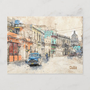Carte Postale Poste de La Habana, Cuba