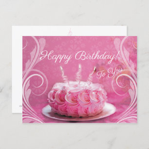 Carte Postale Poste de Tarjeta - Pastel de cumpleaños