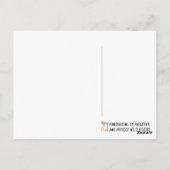 Carte Postale Poste de tigre (Dos)