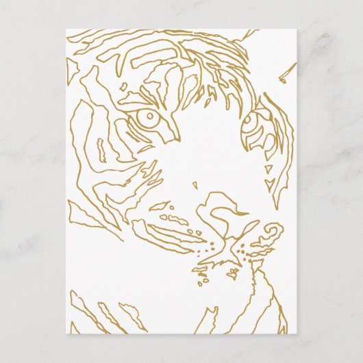 Carte Postale Poste de tigre (Devant)