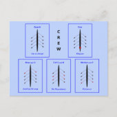 Carte Postale poste d'équipage de conduite sport bleu (Devant)