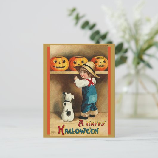 Carte Postale Poste d'Halloween vintage (Debout devant)