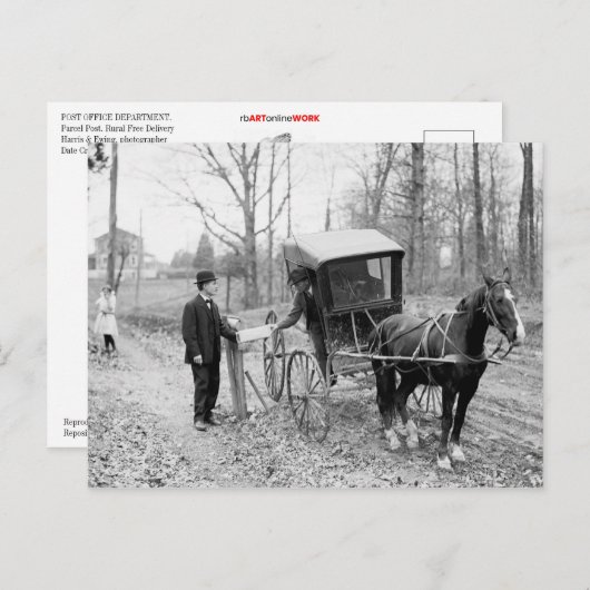 Carte Postale Poste du service postal (Devant / Derrière)